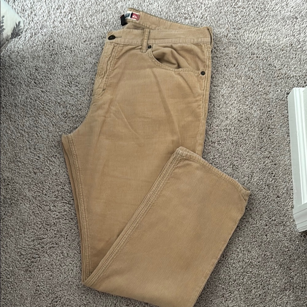 Quiksilver Tan Corduroy Pants Classic Style
